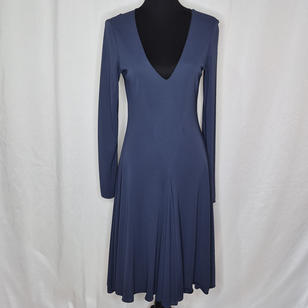 Emporio Armani Vintage V-Neck Long Sleeve Dress W/ Cutout Back - Vin 10 / Mod 6